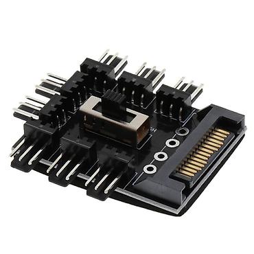 восемь: Разветвитель NNC FAN HUB SATA на 8 3PIN вентиляторов КОНТРОЛЛЕР — 6