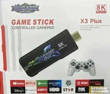 bezicni dzojstik za ps3: Retro Konzola X3 Pro Game Stick 8K, 40,000 Igrica Cena: 3.794 RSD