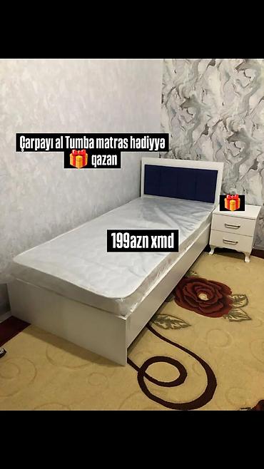 гладильная тумба: Tək nəfərlik çarpayı dəsti — çarpayı + tomba + matras hədiyyə — 1