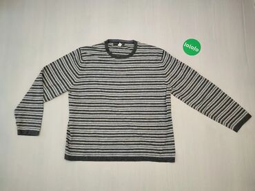 Bluzki: Sweter, XL (EU 42), wzór - Linia, kolor - Szary, Banana Republic