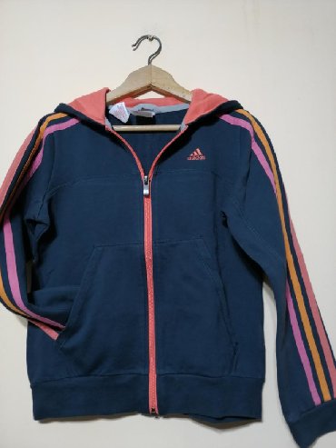 velicina 140 za decu: Original Adidas duks za devojcice, očuvan, vel. 140