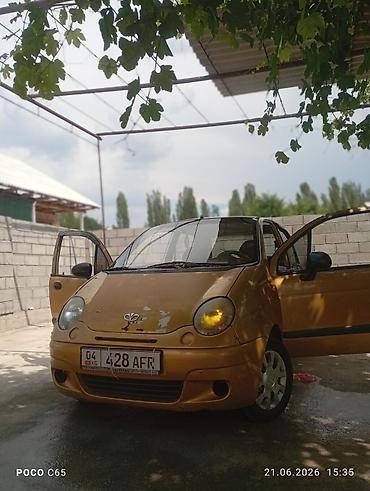 арзан матиз 1: Daewoo Matiz: 2001 г., 0.8 л, Кол менен иштөөчү, Бензин, Хетчбек — 3