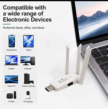 daj telefone: USB Wi‑Fi repeater/pojačivač signala – 2.4 GHz, do 300 Mbps, 4 antene — 1