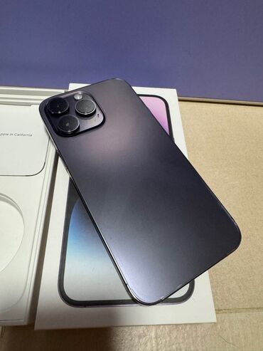 Apple iPhone: IPhone 14 Pro, 256 GB, Deep Purple, Zəmanət, Face ID, Sənədlərlə