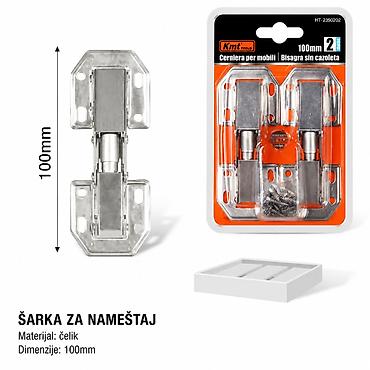 KMT Žaba kuglica šarka 2385684 - Tip: šarka za nameštaj