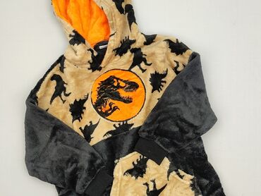 sweterek w paski z serduszkiem: Bluza, 4-5 lat, 104-110 cm, stan - Bardzo dobry