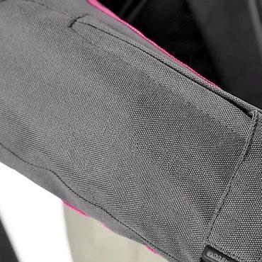 singl ploce: Ženska moto jakna Adrenaline – siva sa pink detaljima - Materijal — 1