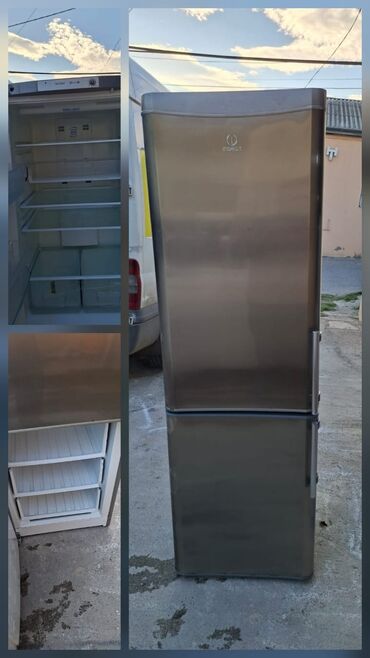 soyuducu market: 2 двери Indesit Холодильник Продажа, цвет - Серебристый