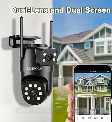 Фото и видеокамеры: SZSINOCAM Wi‑Fi Təhlükəsizlik Kamerası – Dual lens və dual ekran — 1