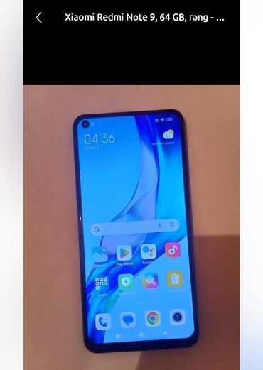 gence telefonlar: Xiaomi Redmi Note 9, 64 GB, rəng - Qara, 
 İki sim kartlı
