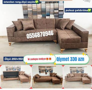 Divanlar: Künc divan, Yeni, Açılmayan, Bazasız, Parça, Pulsuz çatdırılma — 3