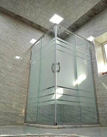 Duş kabinaları, arakəsmələr: Yeni Üstü açıq kabina, Künc üçün, Pulsuz çatdırılma — 6