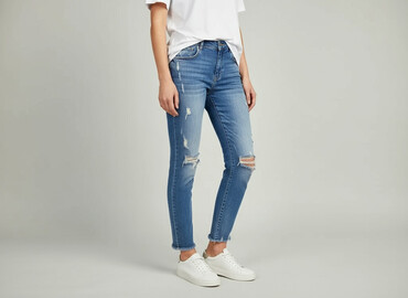 jeansy plus size wysoki stan: Джинси жіночі, розмір M