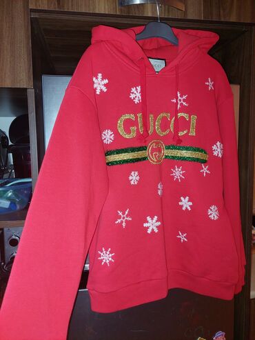 qadin geyimleri 2018: Gucci, S (EU 36), M (EU 38), L (EU 40), цвет - Красный