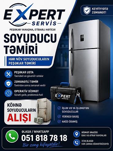 Soyuducu təmiri: Expert Servis – Soyuducu təmiri və köhnə soyuducuların alışı — 1