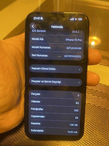 iphone təcili: IPhone 15 Pro, 128 GB, Qara, Face ID — 7