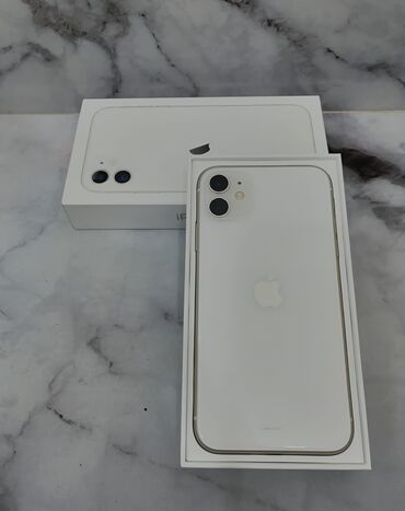 IPhone 11, 128 GB, Ağ, Zəmanət, Kredit, Barmaq izi