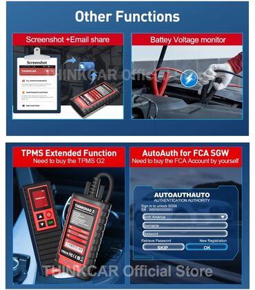 Alati za automobile: THINKCAR Thinkdiag 2 Bluetooth CAN FD OBD2, 1 godina softver, 15 — 16