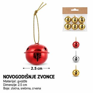 KMT Božićni viseći ukras zvonce sa zvukom 7991740 Dekorativno