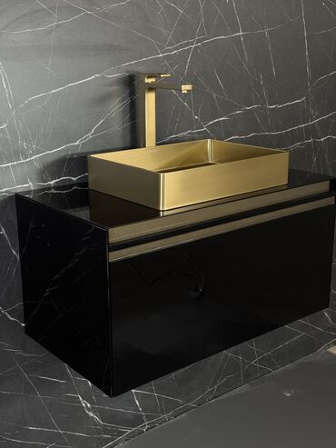 Тумбы для ванны: Тумба для ванны, Новый, С раковиной, МДФ, Бесплатная доставка, цвет - Коричневый — 23