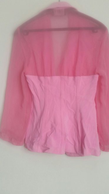 kozna jaknica svetlo roza boje: M (EU 38), Jednobojni