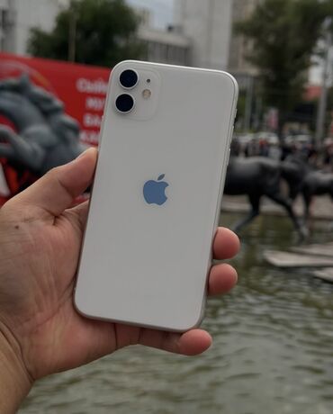 режим 10 а: IPhone 11, Б/у, 128 ГБ, Белый, Зарядное устройство, Защитное стекло, Чехол, В рассрочку, 90 %