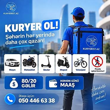 Taksi, logistika, çatdırılma: Sürücü-kuryer tələb olunur, Şəxsi nəqliyyat vasitəsi ilə, Gündəlik ödəniş, Təcrübəsiz — 4