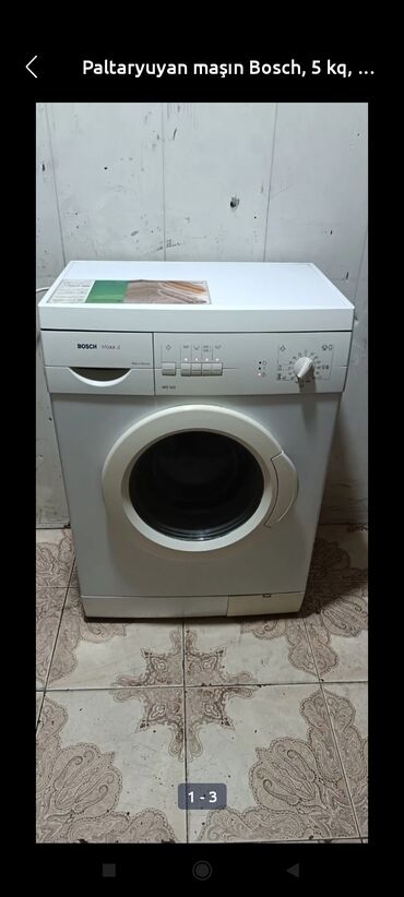 Paltaryuyan maşın Bosch, 5 kq, Avtomat, Qurutmasız, Kredit yoxdur
