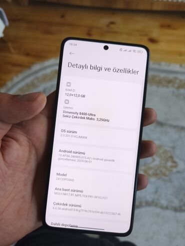 işlənmiş xaldenik: Poco X7 Pro, 512 GB, rəng - Sarı
