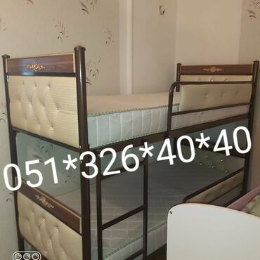 İkimərtəbəli uşaq çarpayıları: Oğlan və qız üçün, Yeni, Çarpayı, Matras ilə, Siyirməsiz — 21