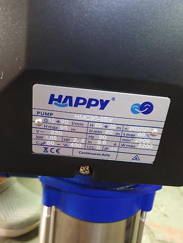 Вертикальный многоступенчатый насос HAPPY HMC90-8SV - Тип at lalafo.kg Вертикальный многоступенчатый насос HAPPY HMC90-8SV - Тип