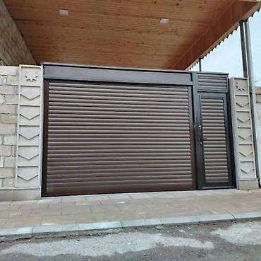 Yeni Qaraj darvazası, Jalüz, Avtomatik, rəng - Qəhvəyi, Qapı ilə, Kredit yoxdur, Pulsuz quraşdırma, Pulsuz çatdırılma