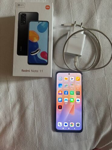 Redmi: Redmi, Redmi Note 11, Б/у, 128 ГБ, цвет - Черный, 2 SIM