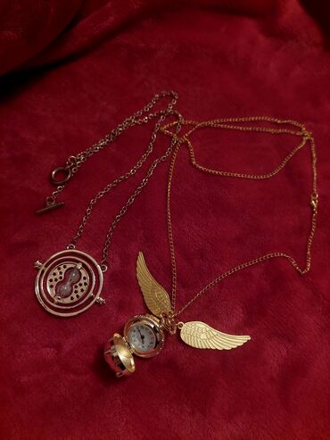 tek qas sirga modelleri: Harry Potter Tematik boyunbağı dəsti. TimeTurner ve Golden