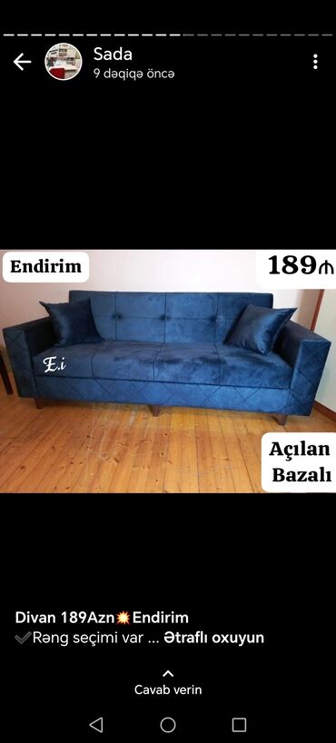 Divanlar: Divan, Yeni, Açılan, Bazalı, Parça, Ödənişli çatdırılma — 18