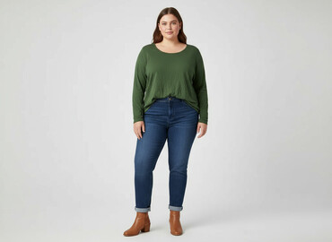 bluzki z dużym dekoltem plus size: Janina, Жіноча блуза, розмір 4XL