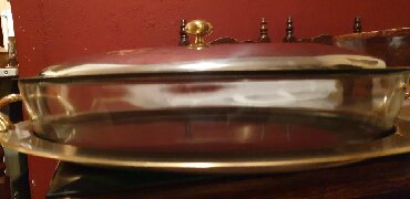 Ostalo posuđe: COIN CASA-STAKLENA CINIJA SA POKLOPCEM I POSLUZAVNIKOM-MADE IN ITALY — 9