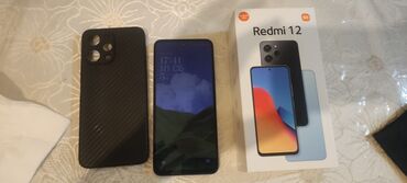 mobil telfonlar: Redmi 12, 256 GB, rəng - Mavi, Sensor, Barmaq izi, İki sim kartlı