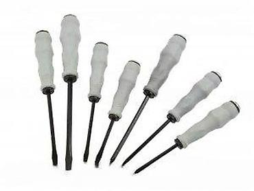 Setovi ručnog alata: Set od 7 odvijača – Geko CR-V - Tipovi vrhova: ravan (pljosnati) i — 5