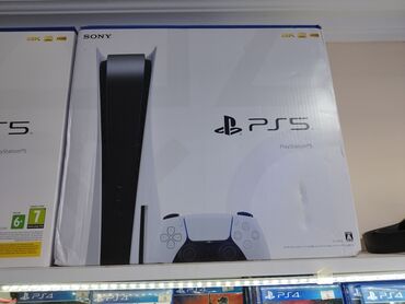 PS5 (Sony PlayStation 5): PlayStation 5 yeni, 1 illik zemanetle dukandan satılır. Barter ps3-4