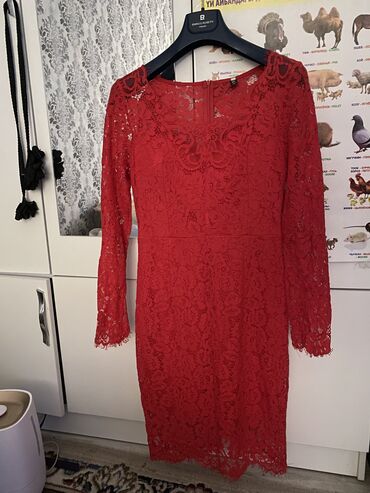 Вечернее платье, А-силуэт, Средняя модель, Шифон, С рукавами, XS (EU 34), S (EU 36)