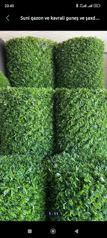 Digər ev dekoru: 🌿 Süni Çəpər – Təbii Gözəlliyin Süni Həlli! 🌿 📏 Eni 1.00 metr olur 📏 — 6