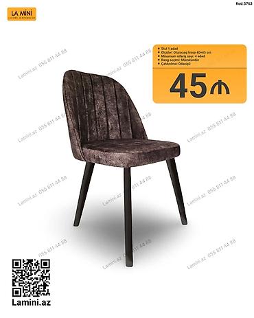 Stul – La Mini (Kod: 5763) - Model: Yumşaq oturacaqlı, dik dəstəyi
