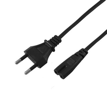 сетевой шнур: Кабель питания черного цвета с двумя контактами типа Europlug (вилка