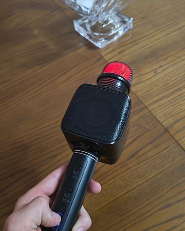 bluetooth mikrofon karaoke: Portativ karaoke mikrofonu və mini Bluetooth dinamik dəsti - — 3