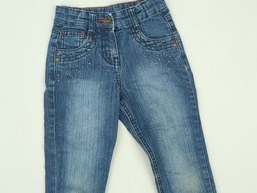 jeansy z guzikami po bokach: Jeans, George, 4-5 years, 104/110, condition - Very good