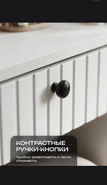 туалетный столик подвесной: Туалетный столик, Новый, С зеркалом, цвет - Белый, ЛДСП — 4