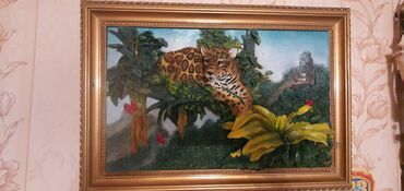 картина модульная: Картина "Ягуар " 3д размер 65см×45см, цена: 1000сом