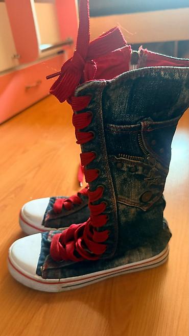 cins walvar: Denim materialdan hündür boğaz idman ayaqqabısı (snikers) – unikal — 6