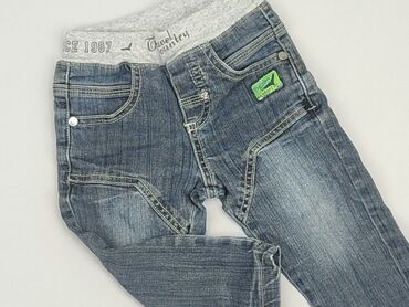 czarne legginsy błyszczące lycra: Denim pants, 6-9 months, condition - Good